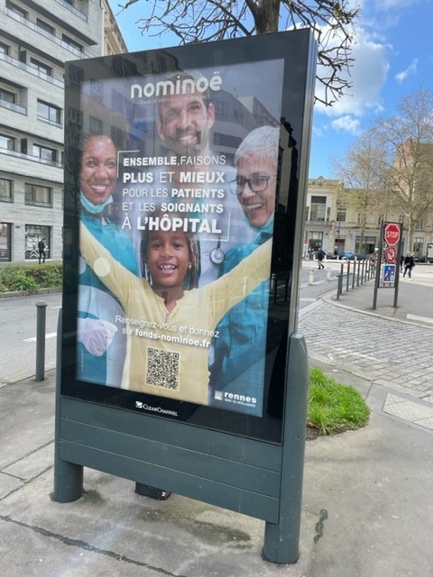 une affiche pour inviter les bretons à soutenir leur hôpital