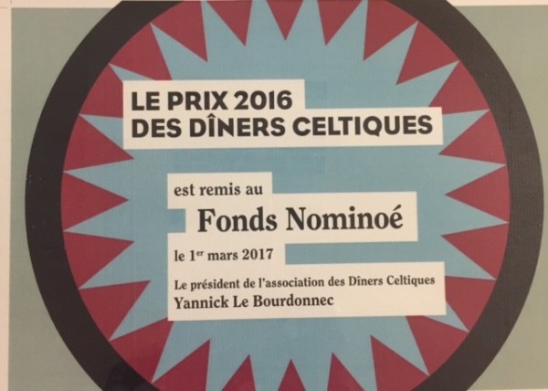 Prix des dïners celtiques 2016